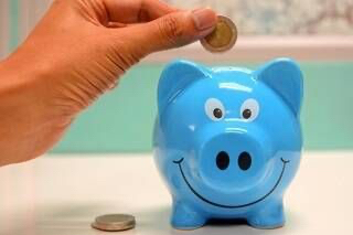 Blaues Sparschwein