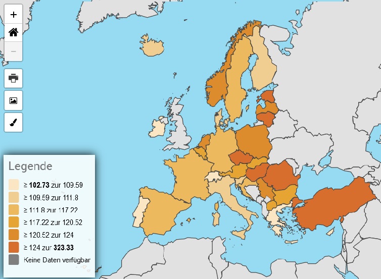 Inflation europäischer Vergleich