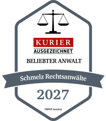 Gütesiegel des KURIER „Beliebter Anwalt 2027“