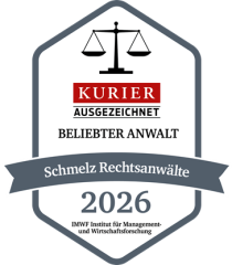 Siegel des Kurier "Beliebter Anwalt"