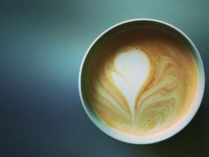 Foto eines Cappucino von oben